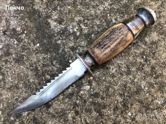 стар ловен нож, снимка 1 - Ножове - 45591955