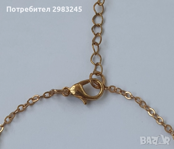 Златисто колие "Вплетени сърца", снимка 3 - Колиета, медальони, синджири - 51728004