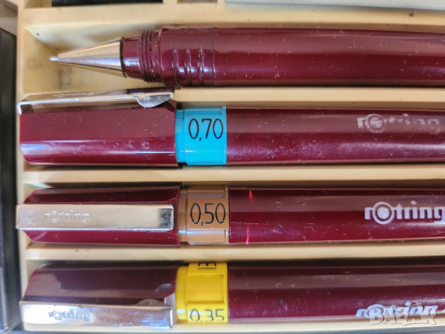 рапидографи немски Rotring -3 писци 0,35/0,50 и 0,70 мм, също Scibent Multi Cleo - 8 писци, снимка 2 - Ученически пособия, канцеларски материали - 48357389