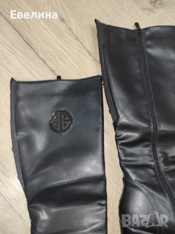 Дамски ботуши на висок ток, черни Tendenz, номер 40, снимка 2 - Дамски ботуши - 50554418