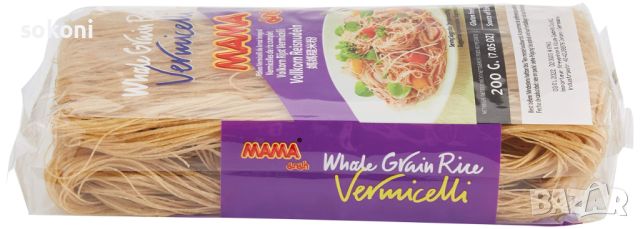 Mama Whole Grain Rice Vermicelli / Мама Фиде от Пълнозърнесто ориозово брашно 200гр, снимка 2 - Други - 45302810