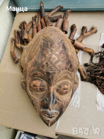 Африкански маски Чокве, снимка 2 - Антикварни и старинни предмети - 53899941