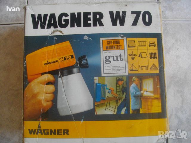 Немски Електрически Профи Пистолет За Боядисване 70 W -WAGNER W70-Почти Нов-ОТЛИЧЕН-Made in GERMANY, снимка 1 - Други инструменти - 45236089