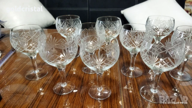 ретро стъклени чаши , снимка 4 - Антикварни и старинни предмети - 20064449