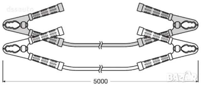 Кабели за подаване на ток OSRAM 1200 Ампера 50мм² 5м, стартови кабели за кола, джип, бус, камион, снимка 3 - Аксесоари и консумативи - 49849040