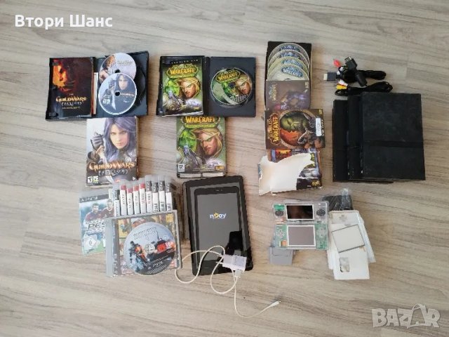 Части Ps 2 3,nintendo ds lite, World of warcraft, Guild wars, таблет