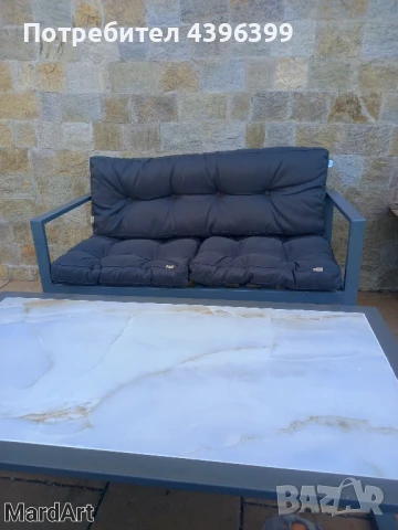 Градински комплект от 6 части, снимка 4 - Градински мебели, декорация  - 50741040