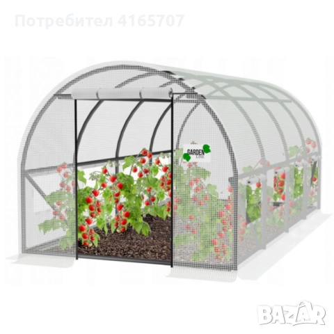 Градинска четирисегментна бяла оранжерия - модерен и ярък дизайн - 6 х 3 х 2м, снимка 2 - Оранжерии - 53650403