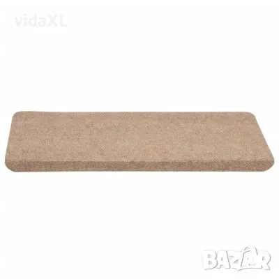 vidaXL Самозалепващи стелки за стълби, 15 бр, 65x24,5x3,5 см, бежови (SKU:343476), снимка 4 - Ламиниран паркет и подложки - 48215781