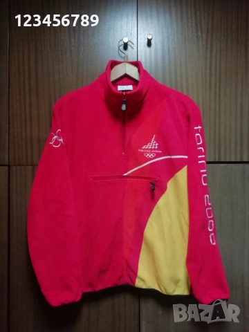 Asics 2006 Torino Winter Olympics Games оригинално горнище полар зимна олимпиада блуза пуловер 