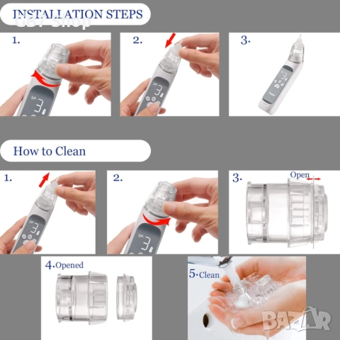 Електрически Бебешки Аспиратор за Нос – Безопасно, Бързо и Нежно Дишане, снимка 9 - Други - 52740734