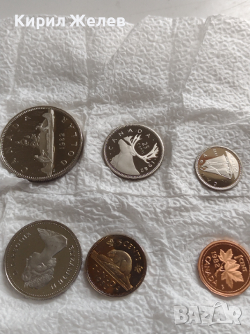 Лот монети 6 броя Канадски долари, центове непипани мат гланц перфектно състояние 42636, снимка 1 - Нумизматика и бонистика - 45021042
