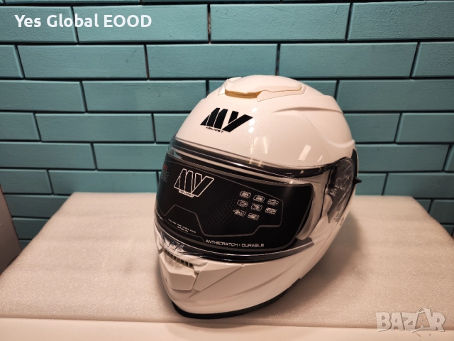 MY 935 модулна каска, ECE 22.06, двойно стъкло, бяла, M/XXL N3, снимка 7 - Аксесоари и консумативи - 51910621