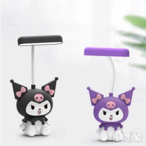 Акумулаторна LED нощна лампа Kuromi / My Melody с USB – Лилава / Черна, снимка 7 - Други - 52056221