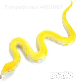 изкуствена жълта силиконова змия, снимка 1 - Колекции - 46219824