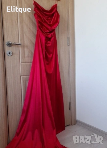 ⭐️Дълги сатенени рокли с цепка, снимка 2 - Рокли - 53195516