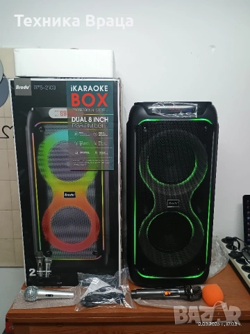 Чисто нова акумулаторна караоке тонколона Brodu BTS 2109. , снимка 5 - Тонколони - 53816971