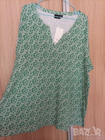 Макси нова флорална, памучна блуза/тениска , снимка 2 - Тениски - 45481612