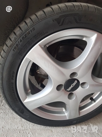 Джанти с гуми 195/45/15, снимка 4 - Гуми и джанти - 51613387
