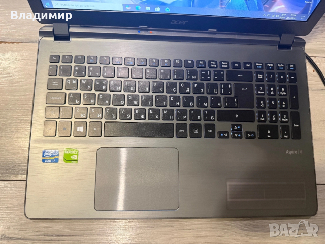 Acer Aspire V5 572g-i7 3537u/8гб/160гб ссд/GT 750M подсветка, снимка 5 - Лаптопи за дома - 53958347