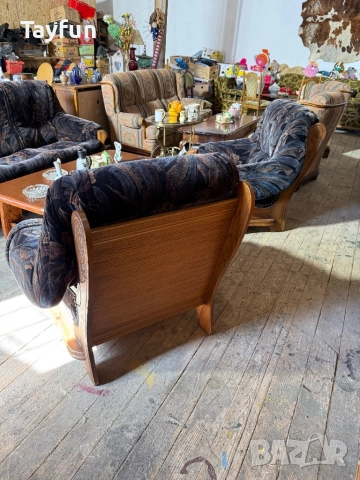 Луксозен Комплект Диван и Два Фотьойла - Внос от Белгия!, снимка 4 - Дивани и мека мебел - 52484621
