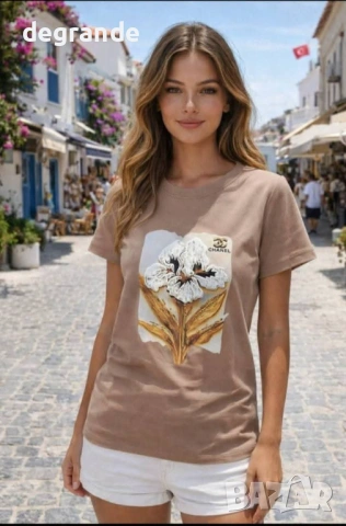 🎀Дамска Тениска Chanel, снимка 2 - Тениски - 54015627