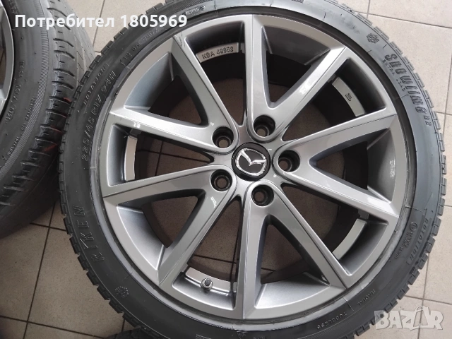 4бр. ал. джанти Mazda 6 (оригинални) 5x114,3 , 7.5 x 17 , ET50 , централен отвор 67.1мм, снимка 3 - Гуми и джанти - 53807206