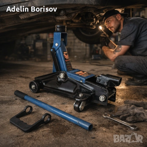 Хидравличен крик крокодил 3 тона - мобилен с колела, снимка 2 - Други инструменти - 53780874