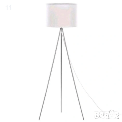 LED Подова лампа с текстилен абажур