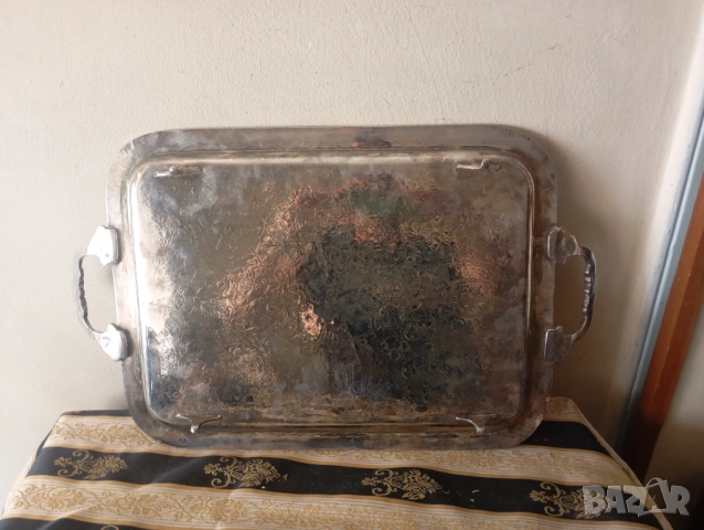 Посребрен поднос,табла, снимка 5 - Други ценни предмети - 54133804
