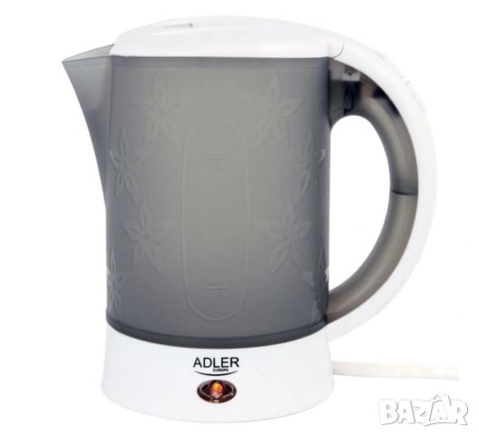 Електрическа кана Adler AD1268, 600W, 0.6l, сив, 2 ГОДИНИ ГАРАНЦИЯ, снимка 2 - Кани - 46389422