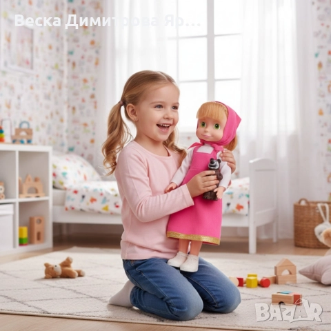Голяма музикална детска кукла Маша от Маша и Мечокът, снимка 5 - Кукли - 52900620