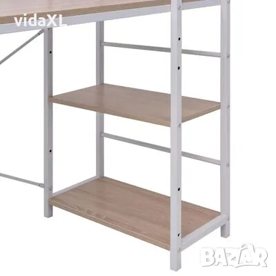 vidaXL Бюро с 4 библиотечни рафта, дъб（SKU:20134）, снимка 4 - Бюра - 49390534