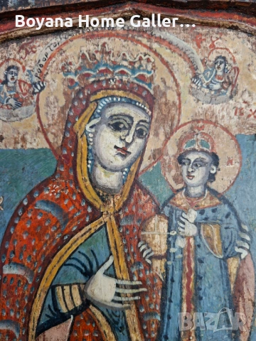Стара Домашна Икона Триптих, снимка 2 - Антикварни и старинни предмети - 53404045