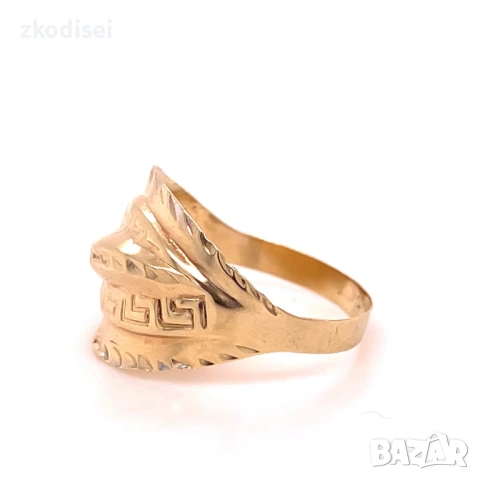 Златен дамски пръстен 1,80гр. размер:62 14кр. проба:585 модел:36372-1, снимка 2 - Пръстени - 53045526