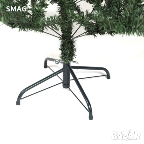 Коледна елха зелена 1.80 м с метална стойка и 540 клона, снимка 3 - Други - 52329816