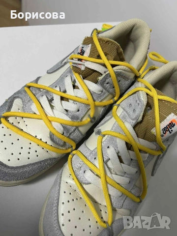 Оригинални Nike Off-White x Dunk Low lot 39 of 50, номер 39, снимка 5 - Маратонки - 53757044