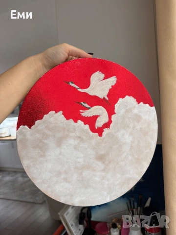 Картина на кръгло платно 30 см, снимка 3 - Картини - 53436888