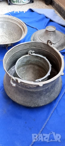 Продавам медни съдове: бакър, менче, гевгир, капак, снимка 7 - Антикварни и старинни предмети - 54292883