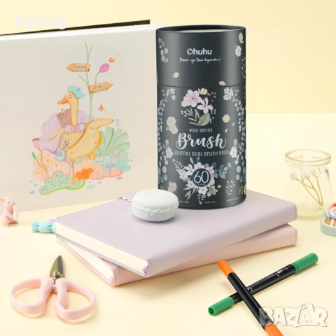 Ohuhu Maui Series маркери с два писеца тип четка и тънък писец,60 цвята, снимка 8 - Ученически пособия, канцеларски материали - 52146416