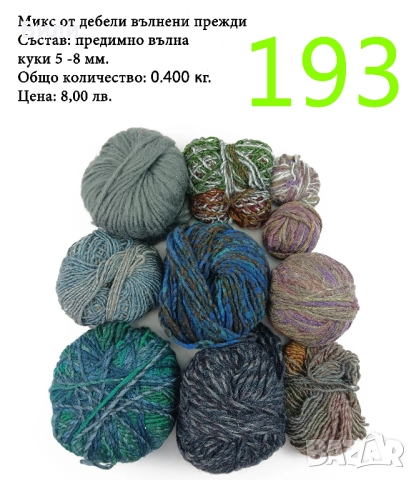 Евтини прежди в малки количества - нови и остатъци , снимка 15 - Други - 52042430