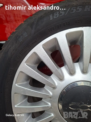 Продавам оригинални джанти комплект за Фиат 500, снимка 7 - Гуми и джанти - 53690331