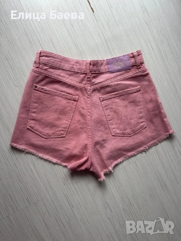 Къси панталони Zara в сиво и розово, снимка 5 - Къси панталони и бермуди - 54235433