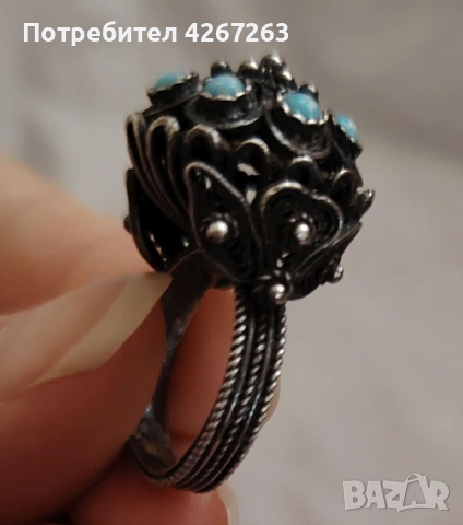 Сребърен пръстен корона Царство България, снимка 6 - Пръстени - 50986412