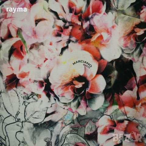 MARCIANO GUESS оригинална елегантна рокля с флорален принт, снимка 4 - Рокли - 51676718