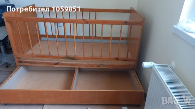 Продавам детско дървено креватче кошара, снимка 3 - Кошарки - 45438980