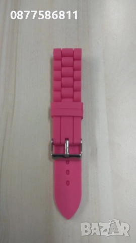 НОВА РОЗОВА СИЛИКОНОВА ГУМЕНА КАИШКА ЗА ЧАСОВНИК.РОЗОВИ СИЛИКОНОВИ ГУМЕНИ КАИШКИ ЗА ЧАСОВНИЦИ, снимка 8 - Каишки за часовници - 51613034