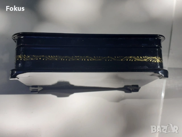 Уникална руска голяма лакова кутия Федоскино войници, снимка 6 - Антикварни и старинни предмети - 53416978