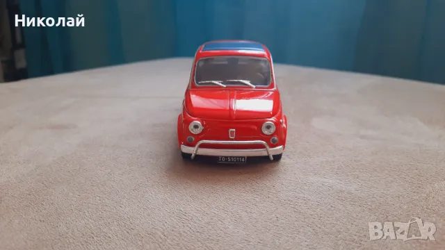 1968 FIAT 500L 1:24 Cararama/Hongwell Diecast Колекционерски модел количка, снимка 3 - Колекции - 49238179