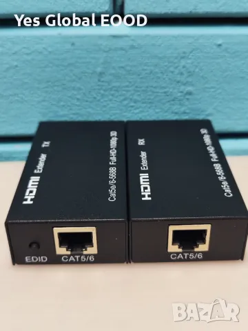 Ozvavzk HDMI удължител до 60 м с RJ45 Cat5e/Cat6, снимка 3 - Кабели и адаптери - 48679725